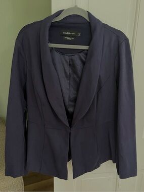 Studio by Torrid Navy Blue Ponte Knit Jacket